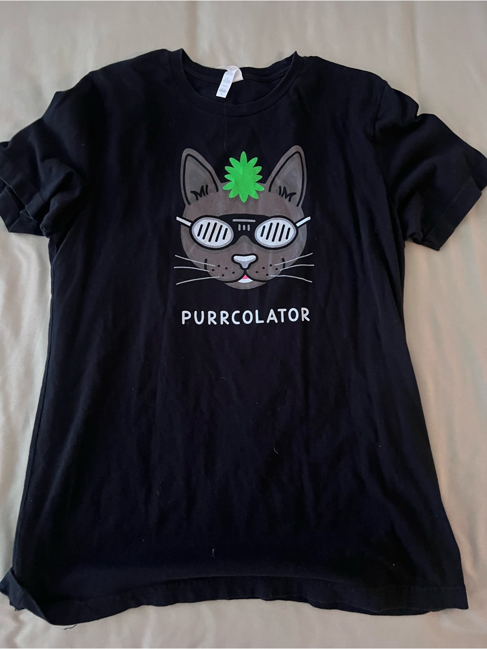 Purrcolator Green Velvet Cat Shirt
